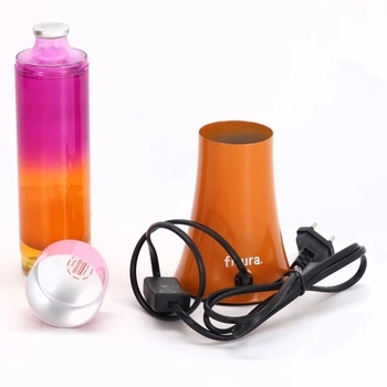 Fisúra - Ružová lávová lampa s oranžovou základňou a sklom s unikátnym gradientným efektom. Retro