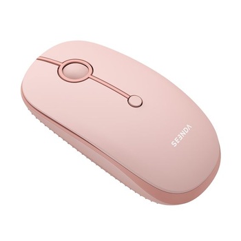Bluetooth myš seenda MOU001, tichá, pripája sa k 3 zariadeniam, ružová