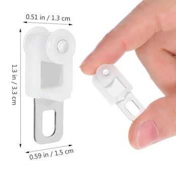 Yardwe 50x robustné háčiky na záclony pre garnižové lišty, klzáky