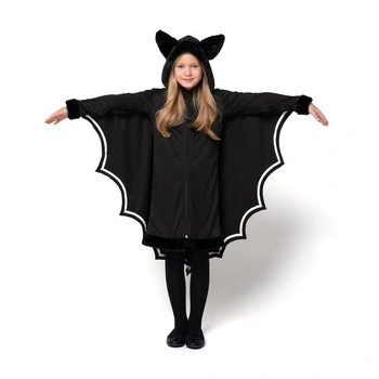 Kostým upíra Spooktacular Creations, svieti v tme, dievčenský kostým s čiernymi a striebornými netopierími