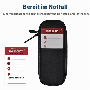 Chladiaca taška na inzulín s 2 ľadovými obkladmi, izolovaná diabetická taška na diabetické potreby,