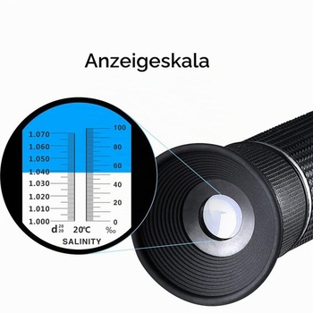 Refraktometer slanosti pre morskú vodu, bazén, nádrž, testovanie, morský rybolov, dvojitá stupnica,
