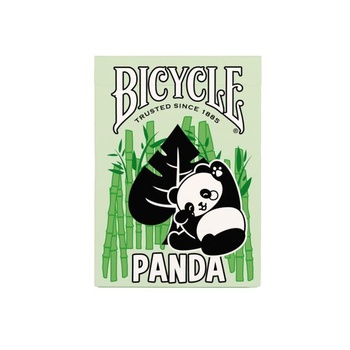Panda na bicykli (dizajnové hracie karty, poker, skat...), žltá