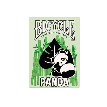 Panda na kole (designové hrací karty, poker, skat...), žlutá