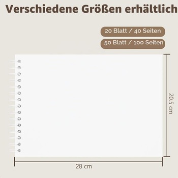 Fotoalbum Vienrose VR-11-JTB-28CM-50-WHE