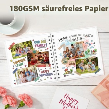 Fotoalbum Vienrose VR-11-JTB-28CM-50-WHE