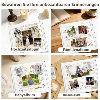 Fotoalbum Vienrose VR-11-JTB-28CM-50-WHE