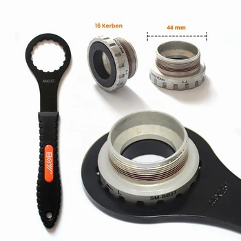 Kľúč na stredové zloženie pre Shimano s vonkajším priemerom 39/41/44/46/49 mm, 12/16 zárezov,