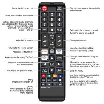 Diaľkový ovládač VANCLE pre chytré televízory Samsung, univerzálny diaľkový ovládač pre televízory
