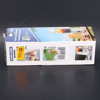 Prenosný dobíjací mini mixér s objemom 600 ml s digitálnym displejom, 12čepelový prenosný mixér na