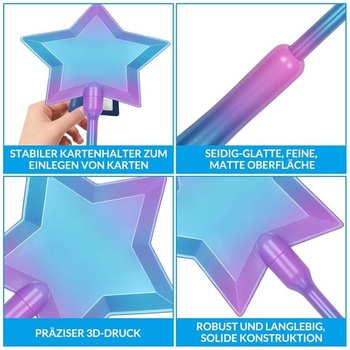 Karta Magic Wand EC, 3D tlačená kreditná karta Magic Wand, Magická palička pre kreditnú kartu,