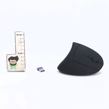 Ergonomická Bluetooth myš TECKNET, dobíjacia bezdrôtová vertikálna myš (BT 5.0/3.0 + 2.4G), 6 úrovní