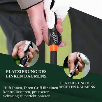 Golfový posilovač úchopu, golfová tréninková pomůcka pro korekci polohy rukou, nácvik korekce