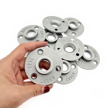 JZK 10x Hliníková slitina Spodní příruba se závitem 1/2 palce pro 15mm trubkový závit, Stříbrná