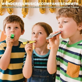 6dielny nástroj Kazoo, kovový nástroj Kazoo, s 12 vymeniteľnými membránami, nosná flauta Kazoo,