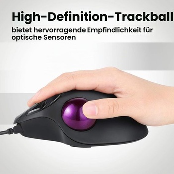 Perixx PERIPRO-303GP Vymeniteľný trackball 18026 Tmavo fialový lesklý Tmavo fialový lesklý fialový