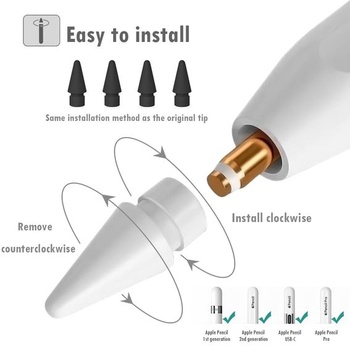 Súprava 4 kusov náhradných hrotov pre Apple Pencil, vysoko citlivé náhradné hroty pre Apple Pencil 2.