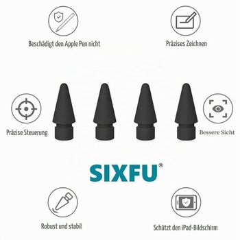 Súprava 4 kusov náhradných hrotov pre Apple Pencil, vysoko citlivé náhradné hroty pre Apple Pencil 2.