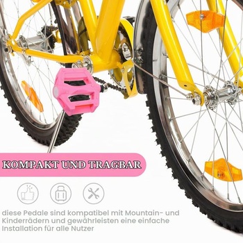 Detské cyklistické pedále HEMOTON, 1 pár, protišmykové cyklistické pedále s protišmykovými