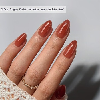 BTArtbox Press On Nails, Spill Tea, krátke mandle, hniloba, 32 ks