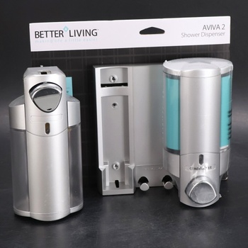 Better Living Products Zásobník do sprchy 2, Zásobník na šampon a mýdlo, 325,3 ml, Satin Silver,