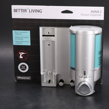 Better Living Products Zásobník do sprchy 2, Zásobník na šampon a mýdlo, 325,3 ml, Satin Silver,
