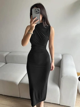 Dámske šaty Sukiglam, čierne, M, dlhé