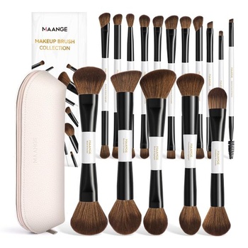 Sada štetcov na make-up MAANGE, 16-dielna sada štetcov na make-up, profesionálne obojstranné štetce na