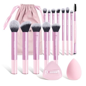 MAANGE Sada štetcov na make-up, 16dielna, cestovné štetce…