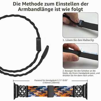 Pletené remienky Chinbersky kompatibilný s Apple Watch 44mm 45mm 46mm 49mm 42mm, magnetická spona,