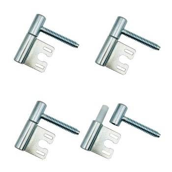 Oceľové závesy do rámu Ø 13,5x63mm s doštičkou, renovačné pánty, závesné pánty, dverné pánty,