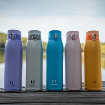 Fľaša na pitie Super Sparrow z nerezovej ocele 18/8 - 750 ml - bez BPA, nepriepustný termohrnček, fľaša