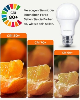 E27 LED teplá biela, 5,9 W, nahrádza 60W žiarovku, 3000 K teplá biela žiarovka E27