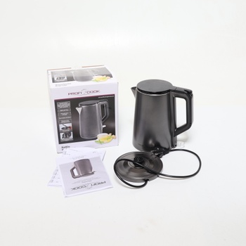 Kanvica ProfiCook® 1,5 litra | 2200 W | Dvojstenný termoplášť | Ovládanie jednou rukou | Stanica s