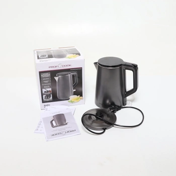 Konvice ProfiCook® 1,5 litru | 2200 W | Dvoustěnný termoplášť | Ovládání jednou rukou | Stanice s