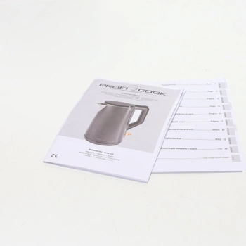 Konvice ProfiCook® 1,5 litru | 2200 W | Dvoustěnný termoplášť | Ovládání jednou rukou | Stanice s