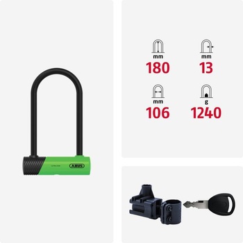 ABUS 410K Ultra U-zámok pre bicykle a elektrické kolobežky - praktický a robustný zámok na bicykel