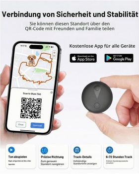GPS obojok pre mačky, sledovač psov bez mesačných poplatkov, kompatibilný s iOS a Android, sledovanie
