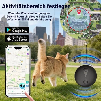 GPS obojek pro kočky, sledovač psů bez měsíčních poplatků, kompatibilní s iOS a Android, sledování