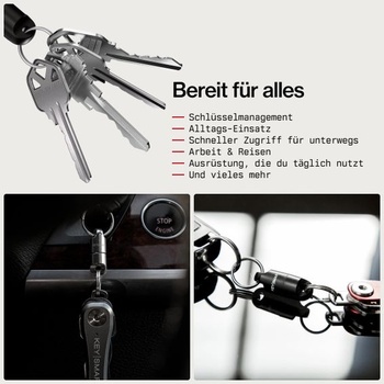 KeySmart MagConnect - Magnetický přívěsek na klíče - Rychlé a bezpečné připevnění a odpojení klíčů