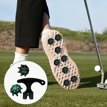 20 golfových hrotů, náhradní golfové hroty pro FootJoy, černé a zelené, odolné golfové hroty,