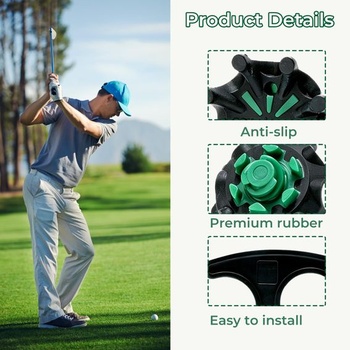 20 golfových hrotů, náhradní golfové hroty pro FootJoy, černé a zelené, odolné golfové hroty,