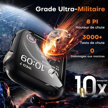 TOCOL 2 kusy pouzder pro Apple Watch SE 3/2/1 (2025/2022/2020)/ Series 6 5 4 s ochranou displeje,