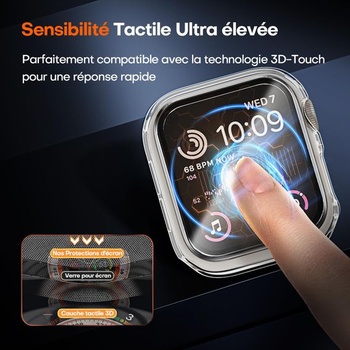 TOCOL 2 kusy pouzder pro Apple Watch SE 3/2/1 (2025/2022/2020)/ Series 6 5 4 s ochranou displeje,