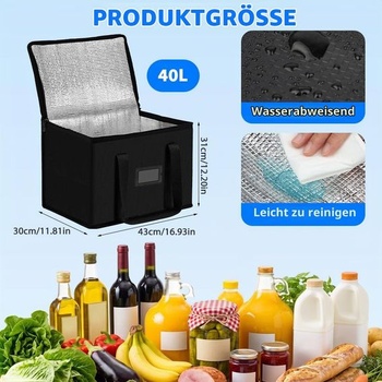 Veľká chladiaca taška s objemom 40 l, odolná izolovaná taška na pikniky na pláži