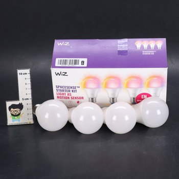 Žiarovka WiZ Smart LED A60, plnofarebná a nastaviteľná biela, pätica E27, ekvivalent 60 W, 2200–6500
