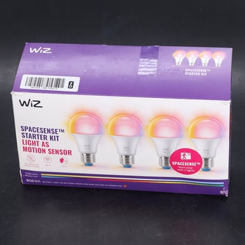Žiarovka WiZ Smart LED A60, plnofarebná a nastaviteľná biela, pätica E27, ekvivalent 60 W, 2200–6500