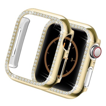 Kompatibilný s puzdrom Apple Watch 42mm Series 3 2 1, pevné PC púzdro s trblietavými kamienkami v