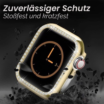 Kompatibilný s puzdrom Apple Watch 42mm Series 3 2 1, pevné PC púzdro s trblietavými kamienkami v