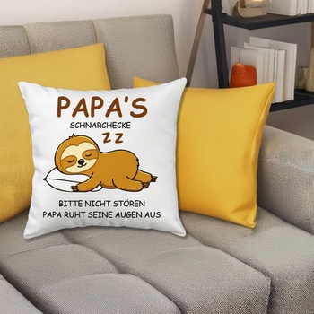 Vtipná biela obliečka na vankúš s leňostojom 45*45 cm Darčeky pre otca White-dad